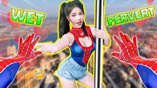 How Escape SPIDERGIRL Crazy BAD GUY in LOVE 😱 Love Story Spiderman in Real Life POV [upl. by Kovar548]