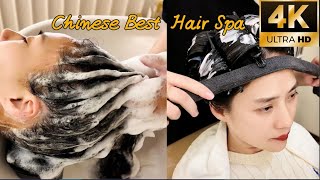 ASMR｜Best Chinese Hair Spa for deep sleep I Got a Celebrity hair spa  Heaven at head Spa in China [upl. by Fritzie]