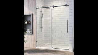 SALLY frameless sliding shower door installation process [upl. by Nedrud281]