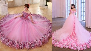 Flower making ballgown bridal dress designs ideas images [upl. by Amaral28]