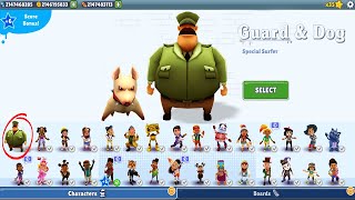 Subway Surfers  Guard and Dog Unlocked Update Mod  All Characters Unlocked and All Boards Gameplay [upl. by Tiphanie232]