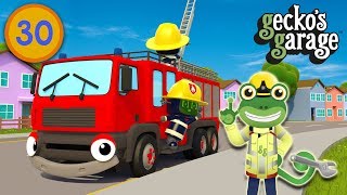 Geckos Fire Truck Saves The Day  Geckos Garage  Educational Videos For Toddlers  Truck Videos [upl. by Anrym]