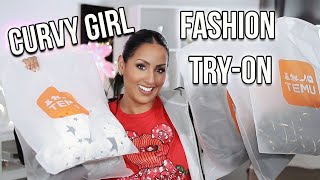 CURVY GIRL CLOTHING HAUL  TEMU TRYON [upl. by Adnawad]