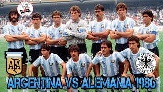 FINAL MÉXICO 86 ARGENTINA CAMPEÓN  ARGENTINA vs ALEMANIA PARTIDO COMPLETO 1986 [upl. by Brnaby]