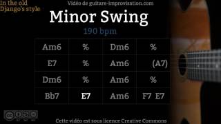 Minor Swing 190 bpm  Gypsy jazz Backing track  Jazz manouche [upl. by Constantina579]