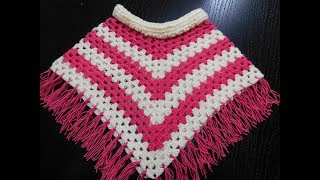 PONCHO PARA NIÑA DE 2 A 3 AÑOS TUTORIAL [upl. by Nylirehs]