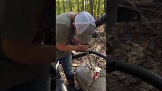 quotMeet the Log Hopper The ultimate log arch for effortless hauling diy welding logging ￼fyp [upl. by Yrolg]