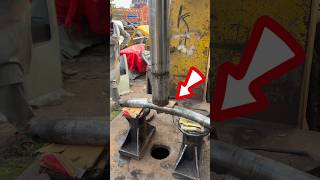 Hydraulic press VS curved truck axle youtubeshorts shortsfeed foryou [upl. by Nevet]