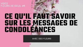 Message de condoléance  tout connaître en détails [upl. by Leonardo]