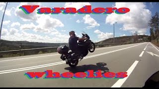 Honda Varadero  Awesome Wheelies [upl. by Ybbor]