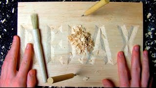 ASMR wood carving [upl. by Ennirroc]