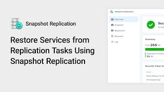 How to Restore Services from Replication Tasks Using Snapshot Replication [upl. by Greggs150]