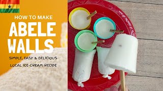 How To Make Milk Powder Ice Cream Without Cream  Abele Walls Ice Cream  Ghanaian Local Ice Cream [upl. by Wini]