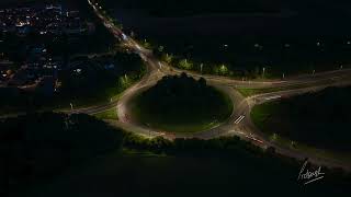 A10A120 roundabout Standon 4th Oct 2024 hyperlapse djimavic3pro mavic3pro [upl. by Brittni43]