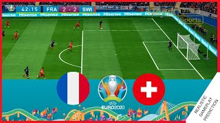 FRANCIA vs SUIZA  Resumen amp Goles  UEFA EURO 2020  Simulación amp Predicción [upl. by Nniw]