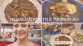 MEDALHÃO DE FILÉ MIGNON AO MOLHO MADEIRA  SIMPLES E GOSTOSO 😋 [upl. by Alika335]