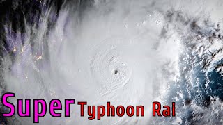 2021 Super Typhoon Rai  Odette Satellite Imagery  Philippine Landfall [upl. by Ahsirk]