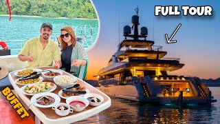 BUFFET in SUNSET YACHT CRUISE 😍  Langkawi Malaysia 🇲🇾 [upl. by Netsrijk]