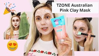 TZone Australian Pink Clay Mask  TZone review amp first impressions [upl. by Adnalor]