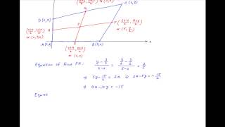 Find point of intersection of lines joining midpoints of opposite sides of following quadrilateral [upl. by Hildagarde909]