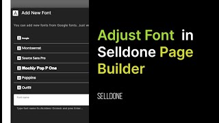 Adjust Font Style in Selldone Page Builder [upl. by Jerrold456]