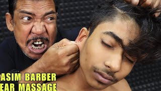 Ear Massage by Asim Barber  Satisfying Head Massage  Neck Cracking  Ear Fingerin amp Hair Cracking [upl. by Story]