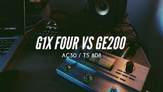 ZOOM G1X FOUR VS MOOER GE200  VOX AC30  TS 808 [upl. by Refanej]