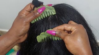 ASMR Head Scratching Roleplay Jade Comb Scalp Massage Nail Scratching Hair Hair Pulling [upl. by Enorej]