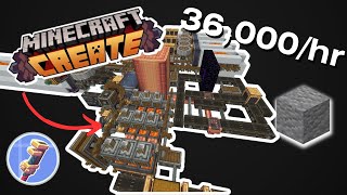 Efficient Create Mod Andesite Farm  Minecraft Create Mod [upl. by Anierdna]