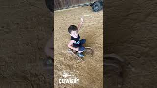 Upandcoming world champion Calf Roper practicing cowboys [upl. by Je]