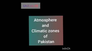 Class 6th SubSst  Chap Atmosphere and Climatic zones of Pakistan TopicClimate [upl. by Martyn]