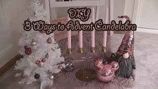 DIY  Christmas  Advent Candelabra in 3 Ways [upl. by Lorita440]