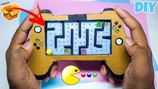 How to make a pacman cardboard game  Diy Cardboard game  Cardboard crafts Diy [upl. by Oidgime925]