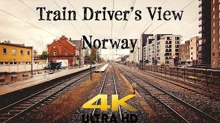 4K CABVIEW Train to Oslo Diverted over the Gjøvik Line [upl. by Cahn]