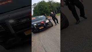 Cop pulls over biker and witnessed his friend crash 😱 ​​⁠​⁠BussinB [upl. by Heger]