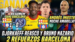 OFICIAL 2 NUEVOS REFUERZOS BARCELONA RESUMEN BARCELONA SC VS NEW YORK CITY INIESTA NOCHE AMARILLA [upl. by Isherwood892]