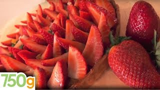 Recette de Tarte aux fraises acidulée  750g [upl. by Boote]