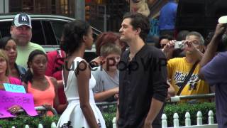 Condola Rashad and Orlando Bloom at the Good Morning Ame [upl. by Ayatahs]