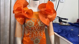 Igbo blouse tutorial  The Back BODICE [upl. by Eirrab135]