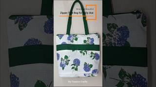 DIY TOTE BAG  CLOTH BAG CUTTING AND STITCHING  Bag making  How to make purse from cloth bag diy [upl. by Niels]