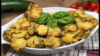 FRITTELLE DI ZUCCHINE CON PASTELLA CROCCANTE  Ricetta Semplice [upl. by Filbert832]