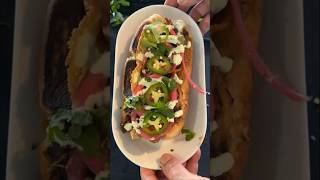 My NEW FAVORITE The BIRRIA Hot Dog birria food hotdoglovers hotdoggourmet hotdog [upl. by Teodor]