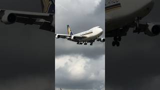 BOEING 747 SINGAPORE AIRLINES LOS ANGELES TO AMSTERDAM LANDING SCHIPHOL  PLANE SPOTTING  9VSFQ [upl. by Ileane286]