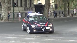 SCREESING TIRES Carabinieri responding fast in Rome Italy [upl. by Adnirim]