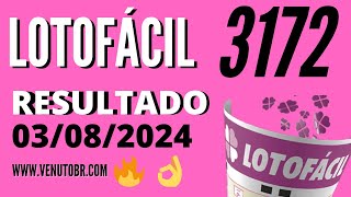 🍀 Resultado Lotofácil 3172 [upl. by Onailime]