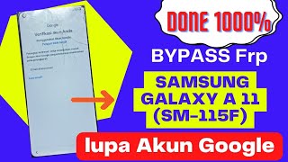 Bypass Frp Samsung A11 Lupa Akun Google SM115F [upl. by Haleehs394]