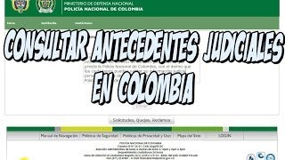 Como Consultar antecedentes judiciales en Colombia Certificado de antecedentes [upl. by Atisusej]