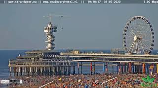 Live Webcam Scheveningen  Warmste 31 Juli Ooit Gemeten 2020 [upl. by Sher]