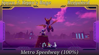 Spyro 2 Riptos Rage  Metro Speedway 100 [upl. by Nerissa]