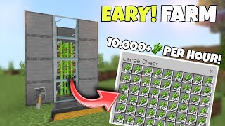 EASY 121 Sugarcane farm in minecraft MCPE amp BEDROCK [upl. by Fries]